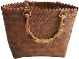Bolsa De Palha Trançada Vintage Ciieeo, Tamanho Médio, Bolsa De Ombro Natural Para Praia.