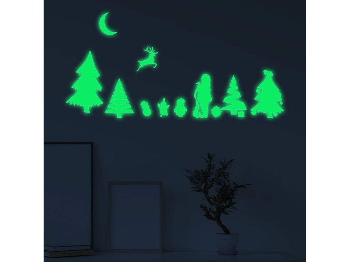 Pin Esculpido De Fawn Santa Adesivo Decoração Fluorescente Da Maison 54x59cm