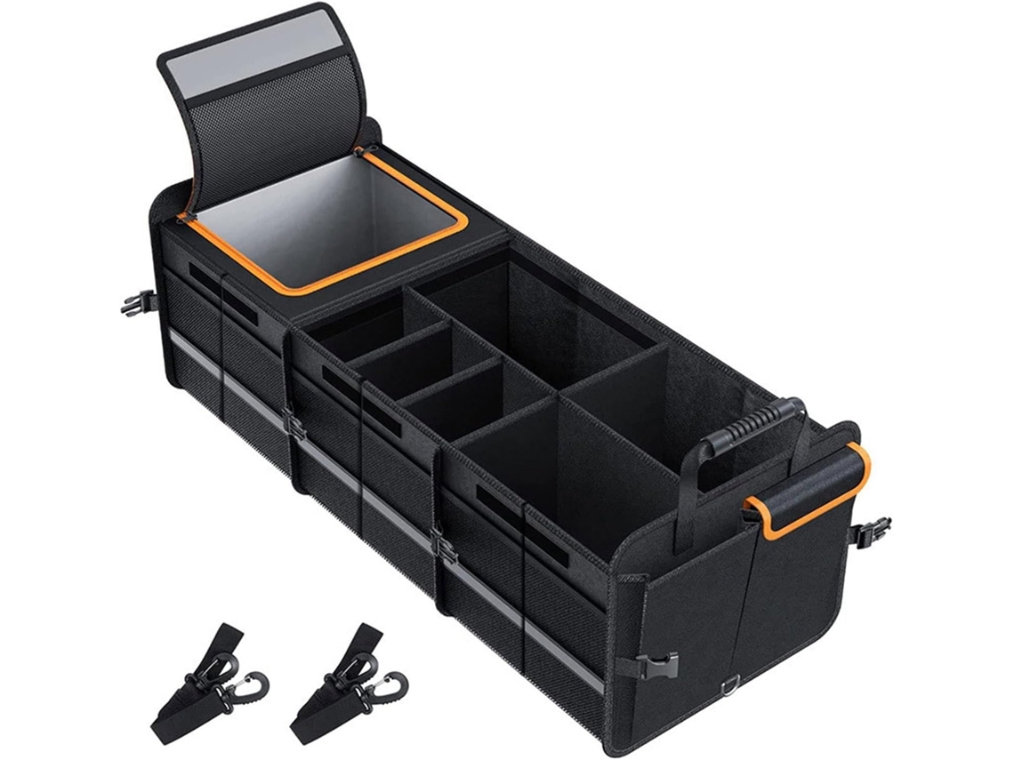 Organizador de bolsas para SUVs com compartimentos ajustáveis e à prova d'água.