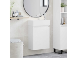 Vidaxl Conjunto De Móveis De Banheiro Com Torneira Branco