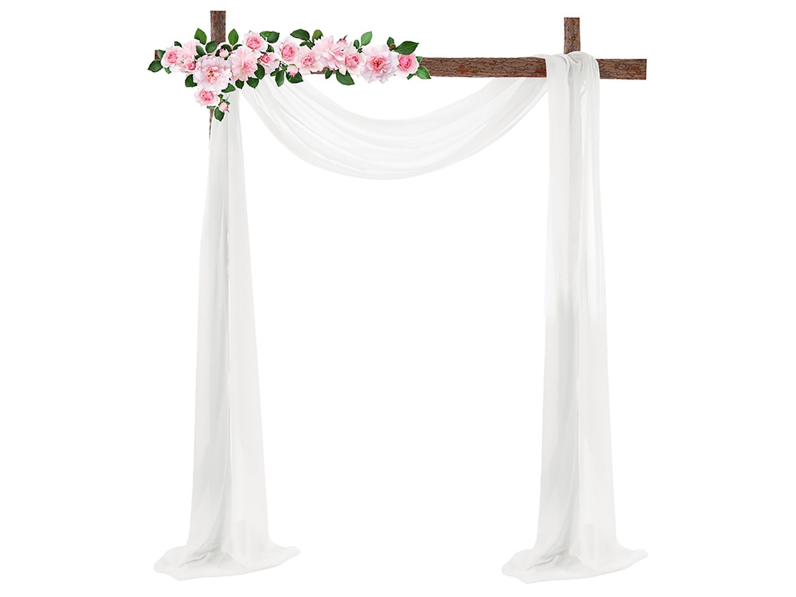 Cortina Chiffon Contraste Arco de Casamento 2 Pacotes