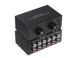 Interruptor De Áudio Estéreo Rca De 4 Vias Bidirecional 4 Em 2 Saídas/2 Em 4 Saídas R/l Switcher Estéreo Amplificador Rca Gv-ac004a