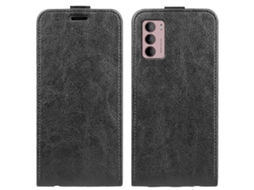 Capa De Couro Texturizada Com Aba Vertical Para Motorola Moto G42 R64