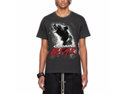 Rockinstone Cocaine Bear Movie Poster Light Solid Smoke Adult T-shirt Size:l