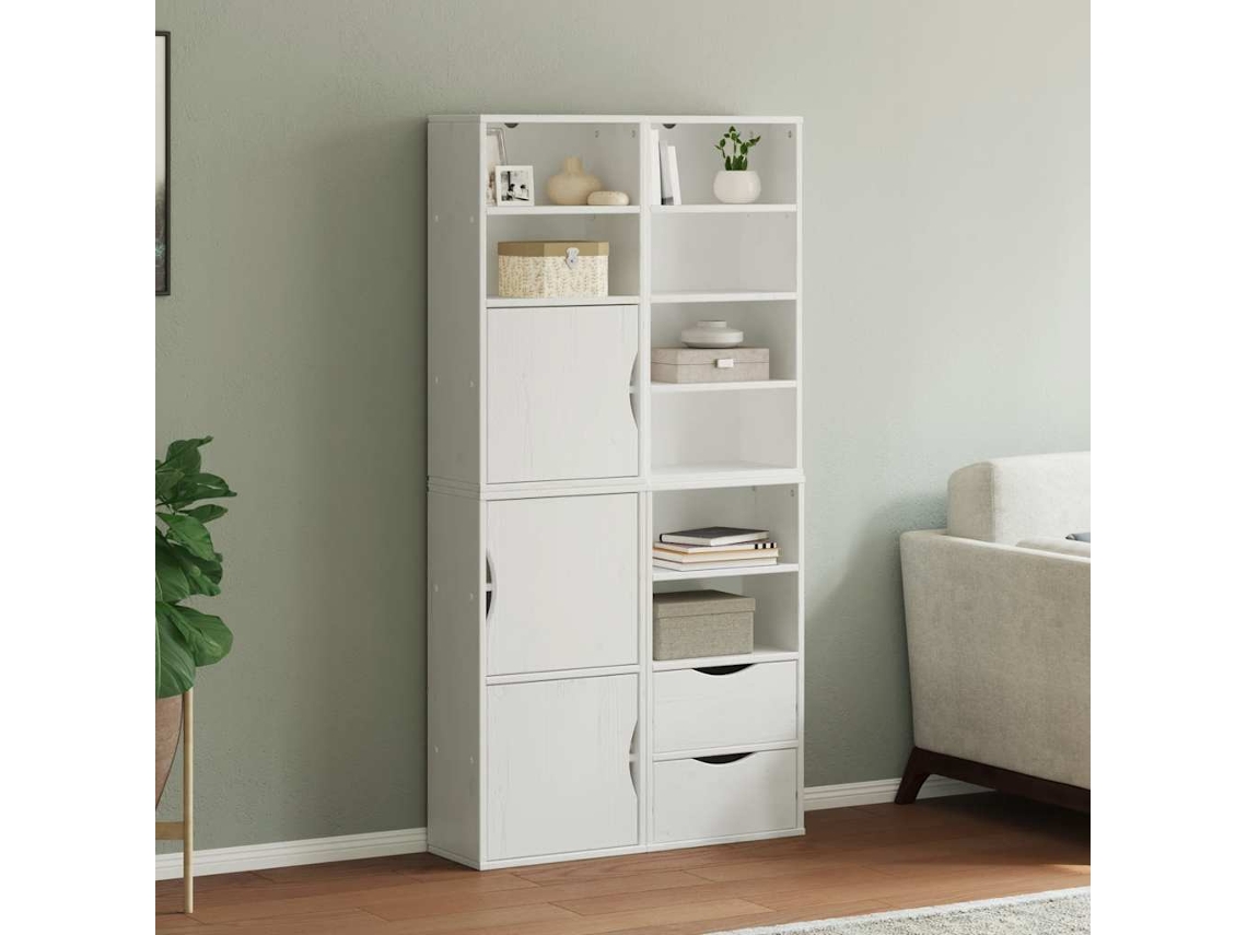 Móveis De Apoio 4 Pcs Odda Pinho De Madeira Maciça Branco Lovely Home