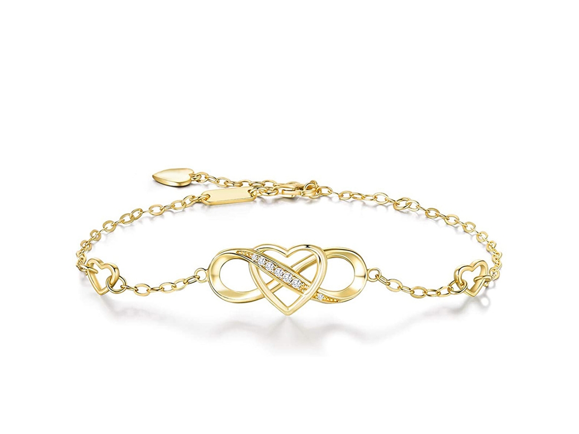 Joias de Prata da Moda, Estilo Europeu e Americano, Símbolo ∞ Exclusivo, Prata de Lei 925 MDUG (ouro)