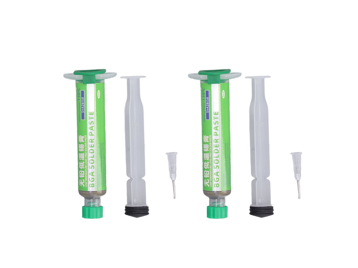2 Set Pasta De Soldadura De Baja Temperatura Com Alta Resistência De União Jeringa Tipo Eutética Para Soldadura