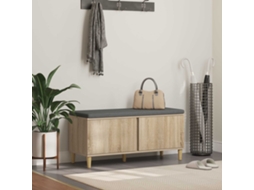 Vidaxl Banco De Hall Com Almofada Carvalho Sonoma 100 X 38 X 46 Cm