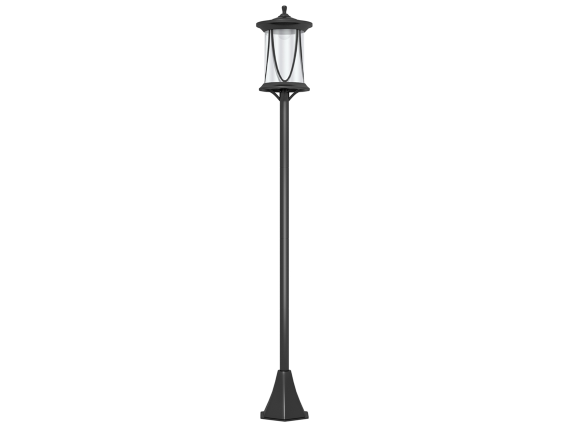 Poste Solar 17x17x127cm Abs Led Preta Ip44 VOLTEDGE