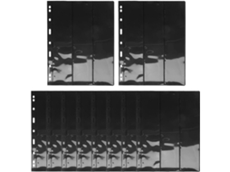 3 Compartimentos - 10 Peças Em Pet - Safigle Páginas De Timbres Para Álbum De Coleção - Fond Noir