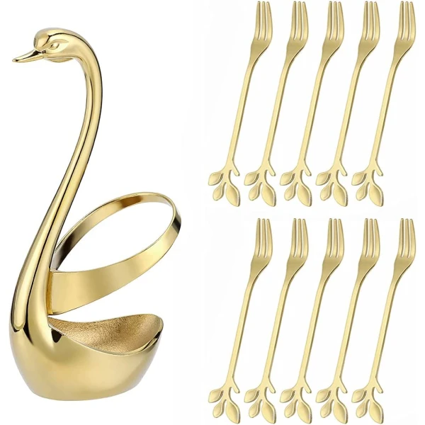 Conjunto de Talheres Leaf Tableware DUREFORWARD 10 peças em aço inox
