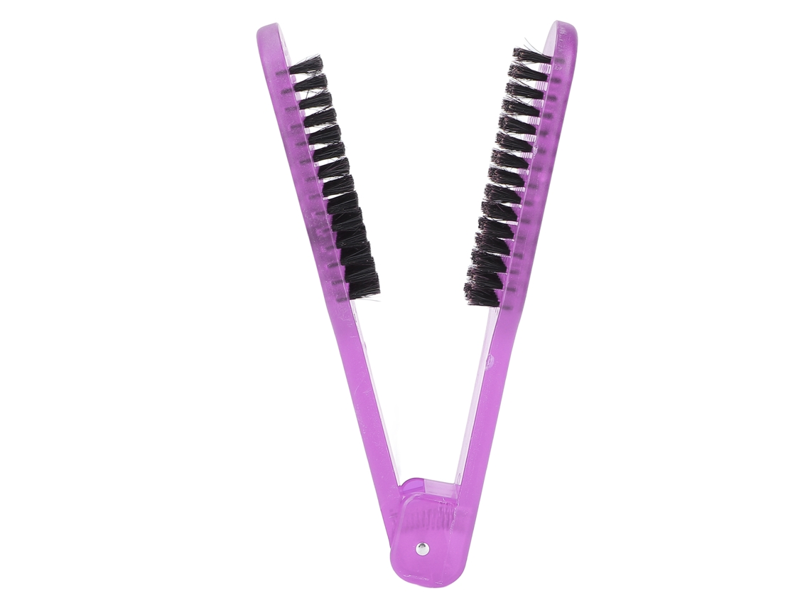 Pincel De Pelo Antistático De Dois Lados Com Cerdas Cor Roxa
