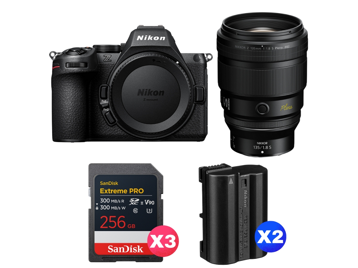 Z5 Ii + 135mm F/1.8 S Plena + 3 Sandisk 256gb Extreme Pro Uhs ii Sdxc + 2 Nikon En el15c + Ebook “20 Dicas para Fotos Que Impressionam” NIKON