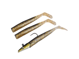 Isca de Pesca Forma Atum Jig Head Preto Ouro