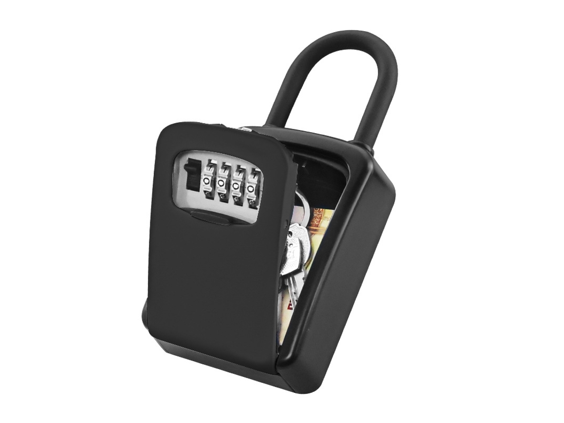 Caixa Chaves Código Parede Exterior Resistente Preto ZYBLSSBB