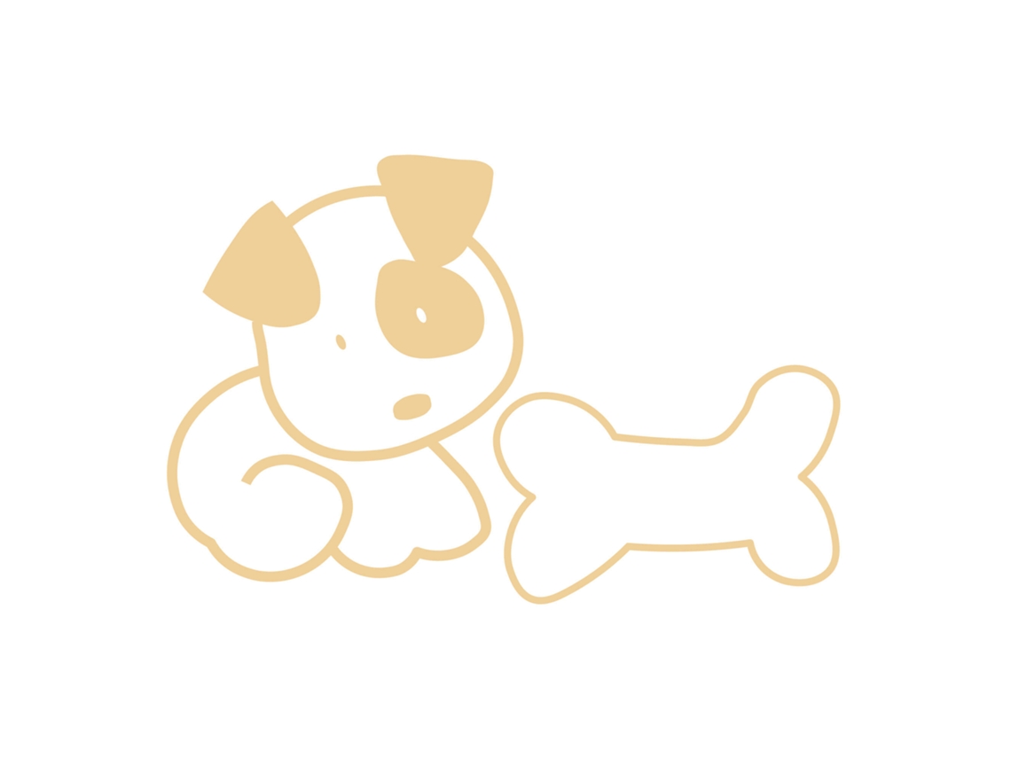 Osso de Cachorro de Vinil Decorativo