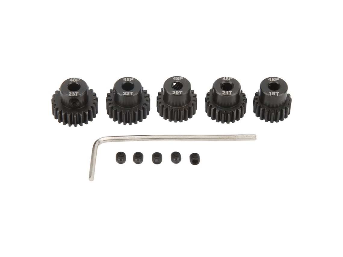 Conjunto De Engrenagens Pinion De Motor 19t-23t Para Carro Rc 1/10 Com Eixo 3.175mm 48dp