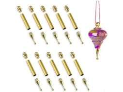 Kit De Projeto De Enfeites Para Árvore De Natal Acabamento Dourado, Pacote Com 10 Olysi Shop