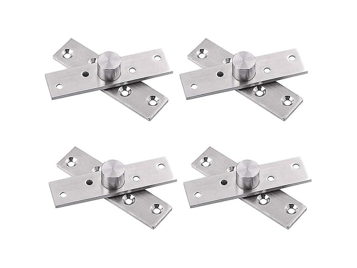 Bisagras de pivote para porta oculta 360 graus com 4 peças aço inox reforçado para armário | S/MARCA