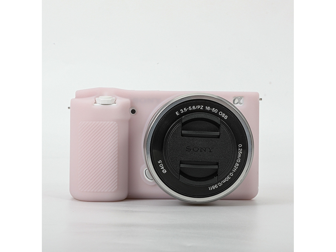 Capa Silicone HEXINYIGJLY para Sony Zv e10/zv e10lanti Risco, Leve, Acesso Total Rosa Gelatinoso