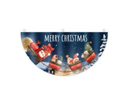 Laxiscreed Bandeira De Natal Com Forma De Vento Para Decoração De Porta Ao Ar Livre