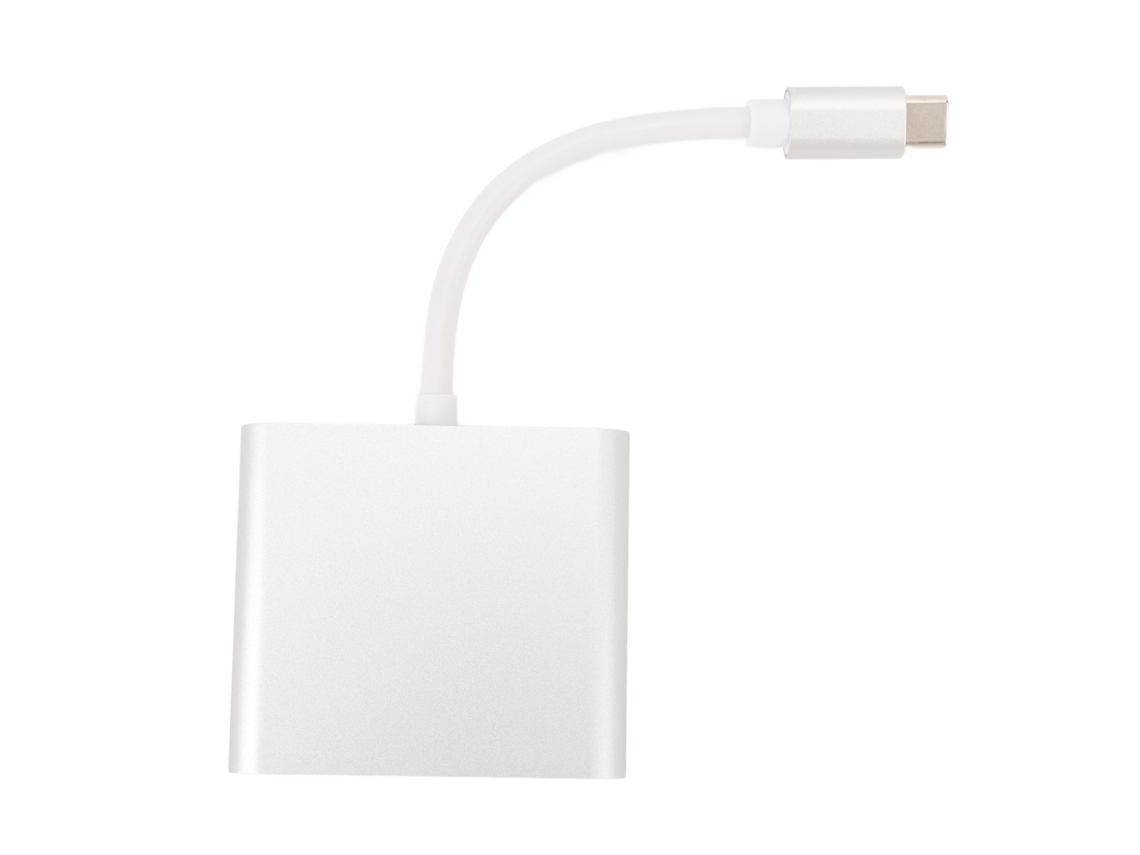 Adaptador Type C 3 em 1 para Usb 3.0, Interface Multimídia Hd 4k e Pd para Laptop, Telefone, Tablet