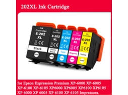 2set-cartucho De Tinta 202xl Para Impressora Epson 202xl Para Impressora Epson Expressão Premium Xp6000 Xp-6100 Xp6105 Xp6005 Xp6005