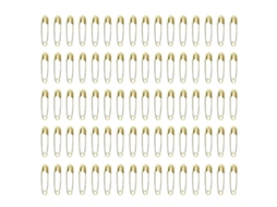 Mini Alfinetes de Segurança Dourado, 22mm, Alfinetes para Roupas, Pinos De Artesanato Em Aço Inoxidável, Alfinetes Pequenos para Etiquetas (100 Unidades, Dourado