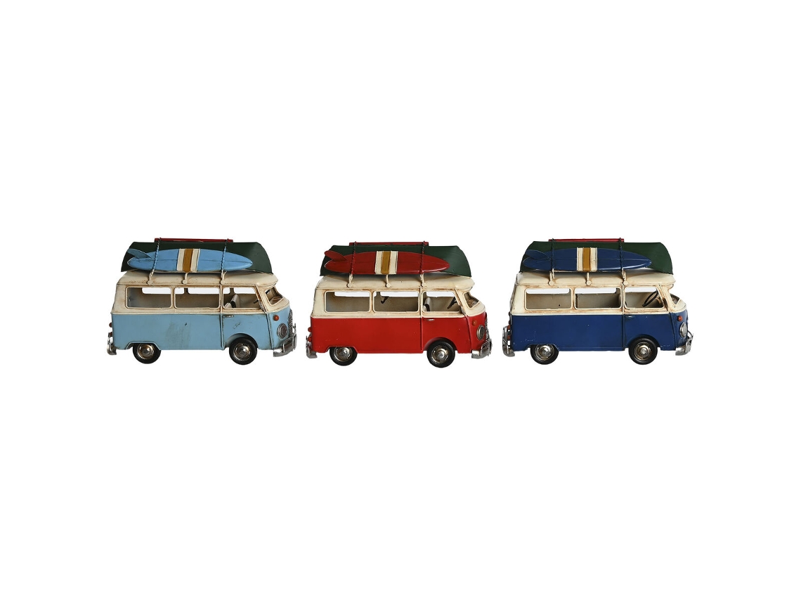 Figura Decorativa Casa Esprit Azul Vermelho Azul Marinho 28 X 13,5 X 17,5 Cm (3 Unidades)