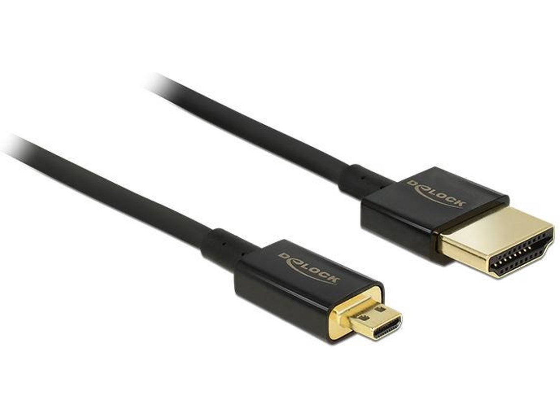 Cabo HDMI DELOCK (Micro HDMI D - 1.5 m - Preto)