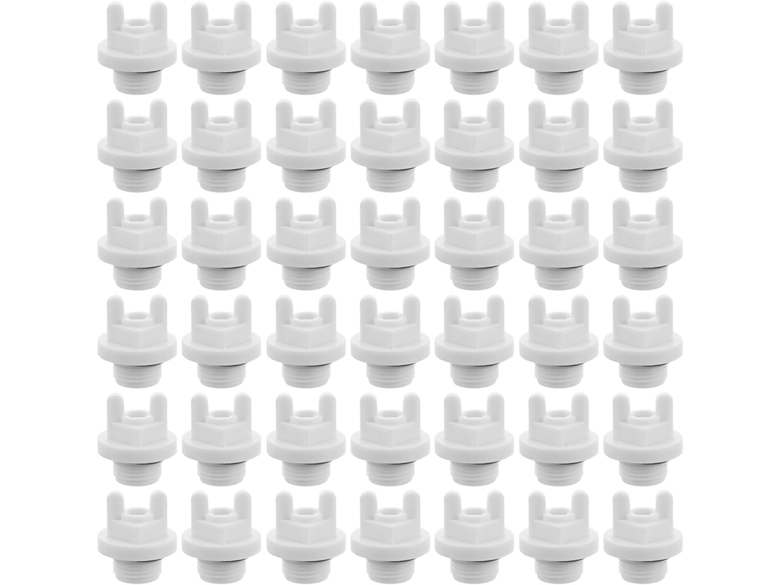 Pacote Com 100 Tampas De Plástico Branco Para Mangueira De 1/2".