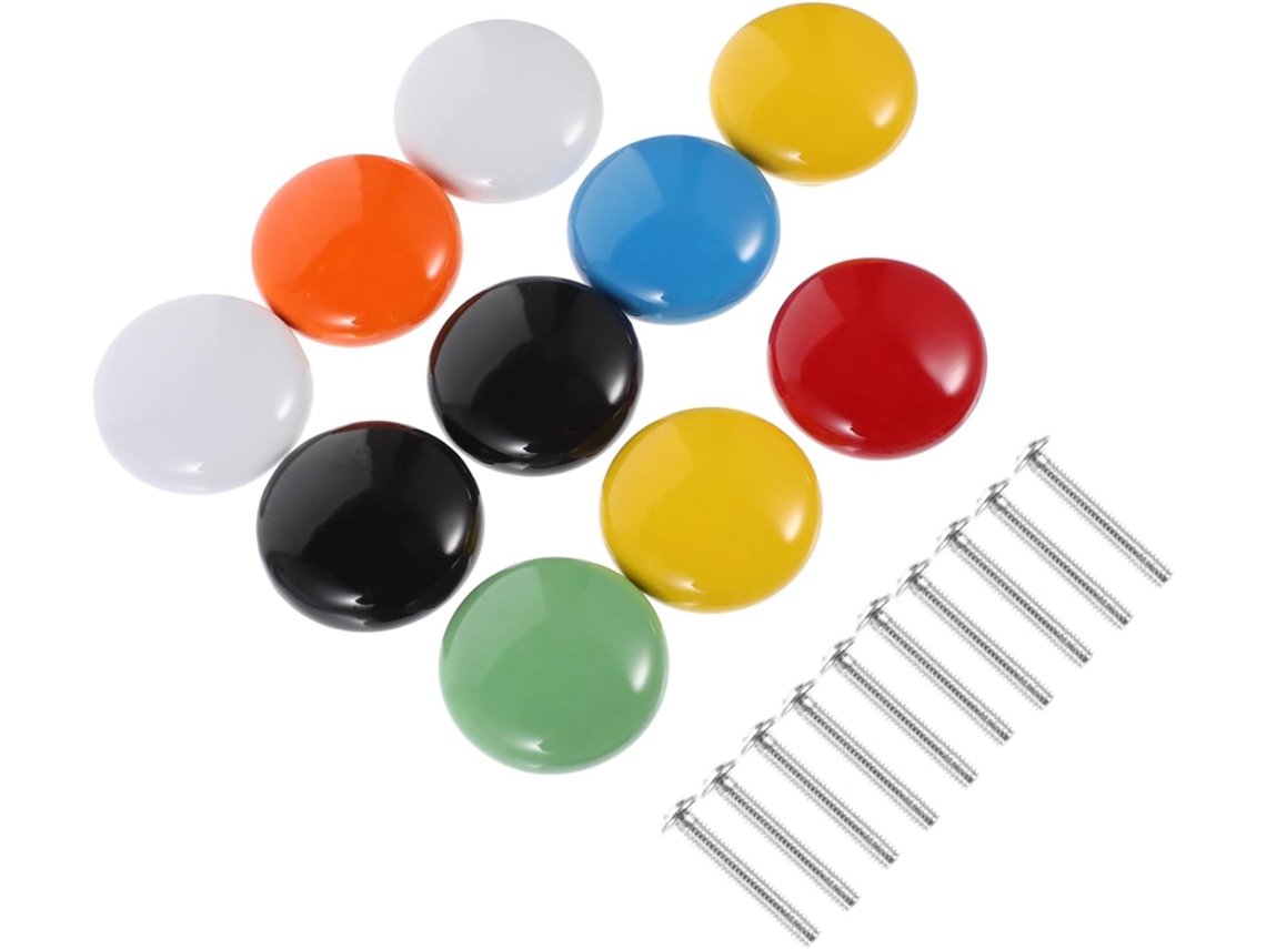 Conjunto De 10 Puxadores Cerâmica Para Armários E Cômodas