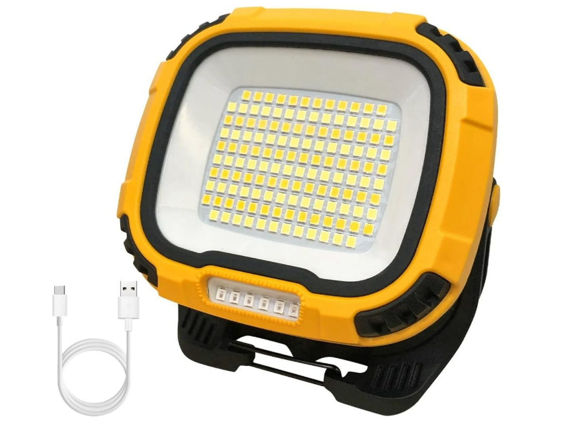 Luz De Trabalho Recarregável Led, Holofote Cob Super Brilhante Com Suporte Magnético, Luz De Segurança De Bateria Usb Luz Portátil Externa À