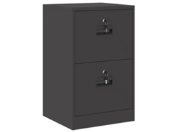 Conjunto 1 Organizador De Escritório Vidaxl Preto Metal (45,5 X 42 X 74,5 Cm)