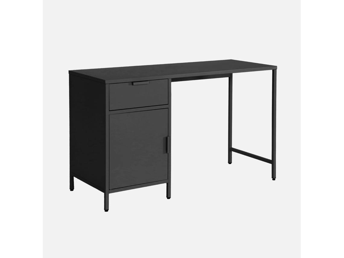 Secretaria Em Aço Laminado, 1 Gaveta, Preto Sweeek