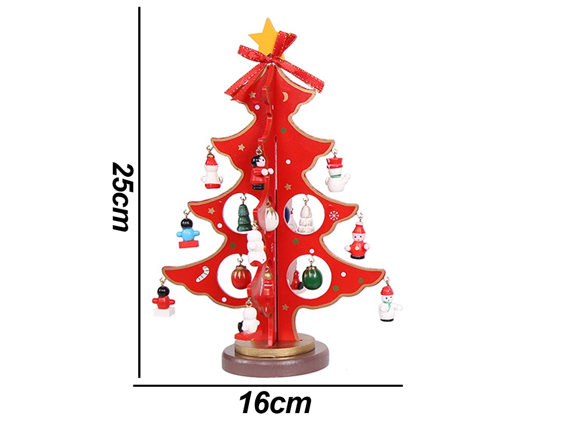 Conjunto de Brinquedos de Natal Divertidos para Decoração de Árvore de Natal de Mesa com Mini Enfeites Estilo 4