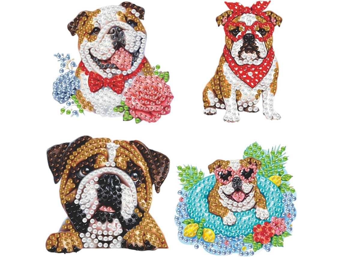 Kit Com 4 Peças De Ímãs Geladeira Para Arte Em Diamante 2d Planos Acrílico Inglês