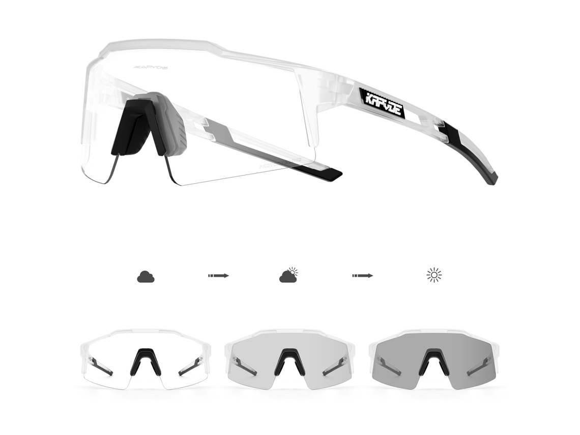 Óculos De Sol Para Ciclismo, Fotocromáticos, Unissex, Estilosos, Com Proteção Uv, À Prova De Vento E Areia, Adequados Para Uso Ao Ar Livre.
