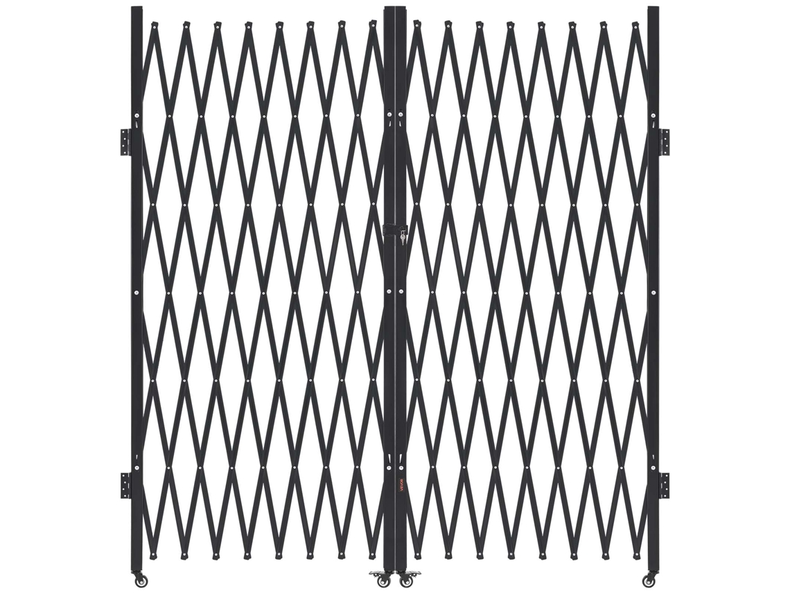 Porta de segurança dupla Vevor com data em tesoura, 155,12 x 86,81 polegadas (C x A)