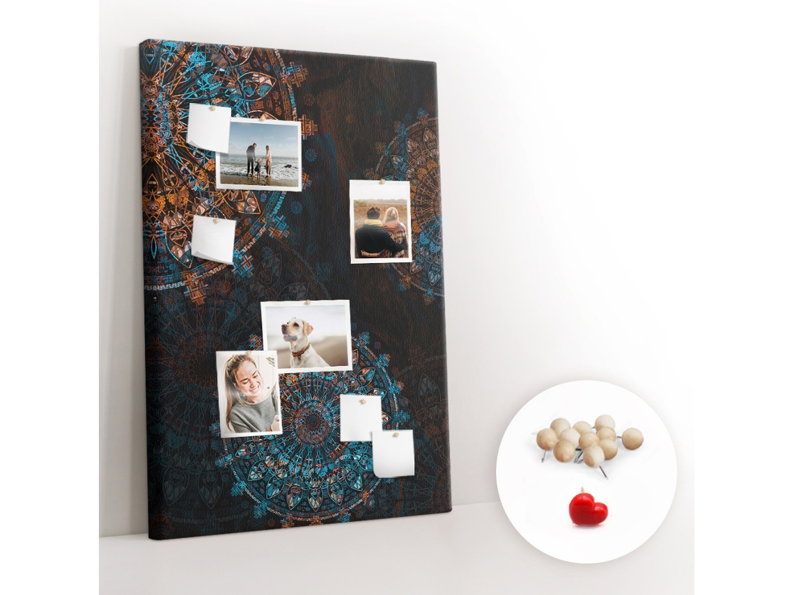 Painel De Cortiça Para Parede Mandala Decorativa Para O Escritório Espelharte (80x120 Cm)