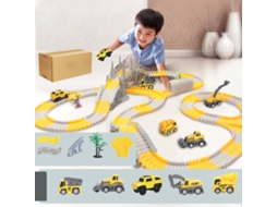 Ats pista de Carreras para Crianças Construção Flexível com Carros Elétricos Jogo de Montagem Presente Diy Etc343
