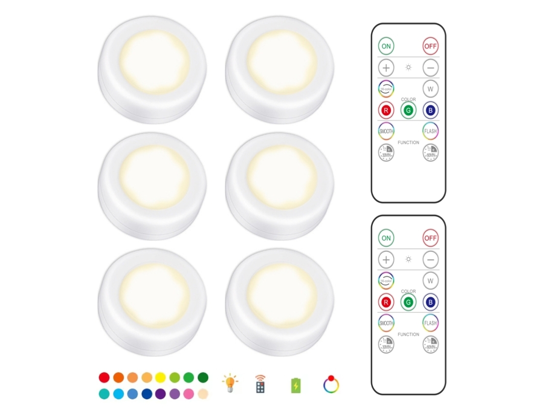 Refletor Led, 6 Unidades, Rgb, Para Destaque Em Teto, Jardim, Fachada Ou Áreas Exteriores, Para Feixe Direcionado Em Diferentes Aplicações