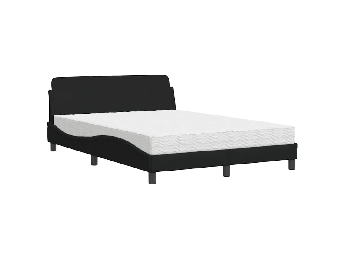 Cama Vidaxl Preto Tecido (218 X 125 X 74.5 Cm)