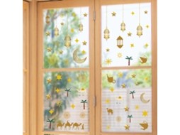 Adesivos Para Janelas, 2 Incríveis Lanternas Decorativas Em Forma De Lua Com Fixação Estática