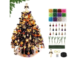 Kit Para Montar Árvore De Natal Com Miçangas, Árvore De Natal Com Miçangas