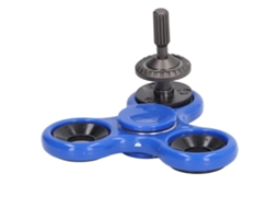 Brinquedo De Giroscópio De Dedo De Liga Para Aliviar O Estresse Com Luzes Azul E Roxa Para Tdah