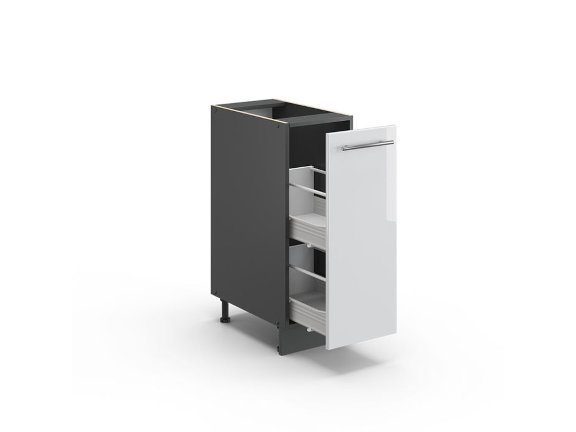 Móveis de cozinha Fame-Line, 30 cm sem bancada, Branco Alto Brilho, Vicco