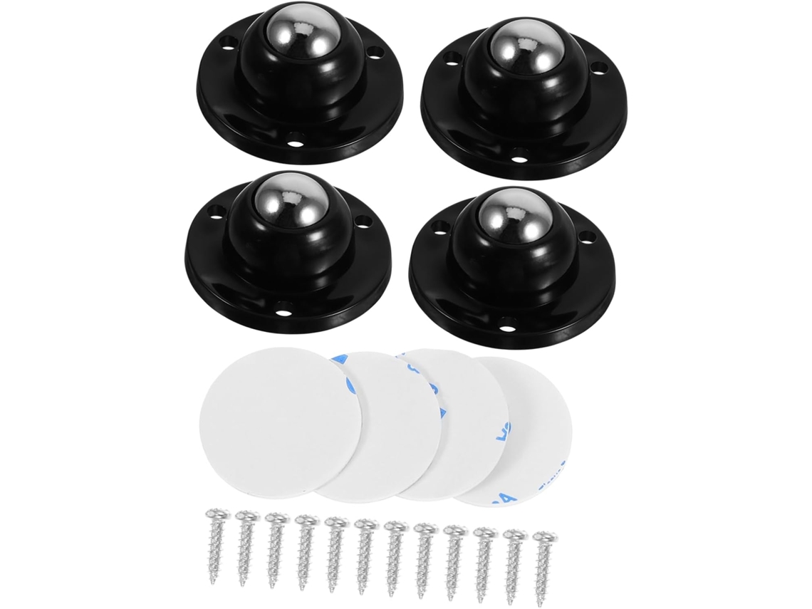 Conjunto de 4 Rodízios Silenciosos Autoadesivos para Móveis GOKOCO