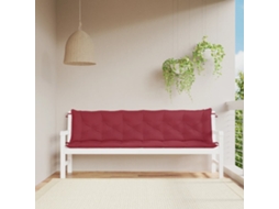 Vidaxl Almofadões Banco Jardim 2 Pcs Tecido Oxford Vermelho Tinto