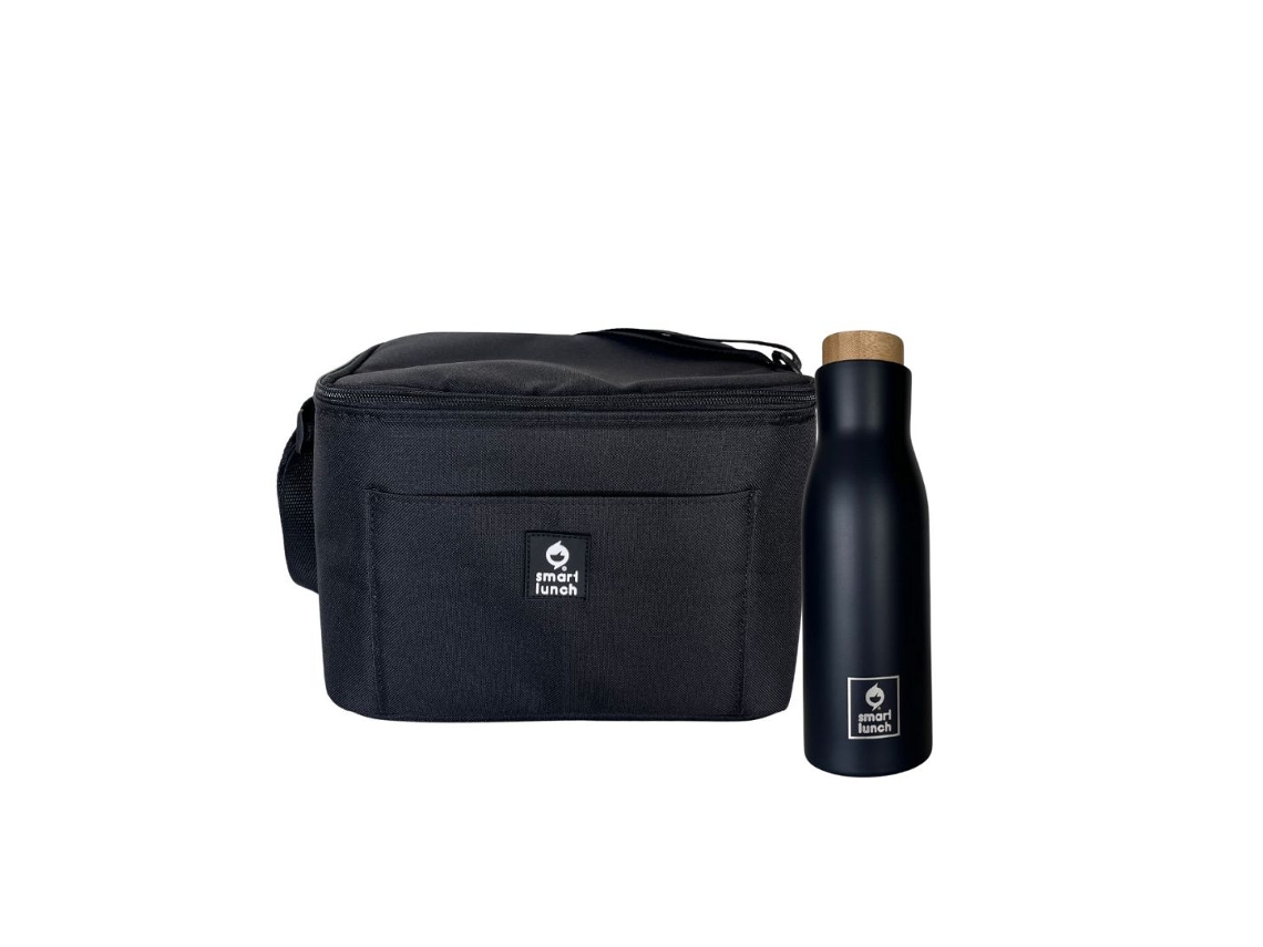 Set Lancheira Smartlunch Daily Garrafa Térmica 500 Ml Preto